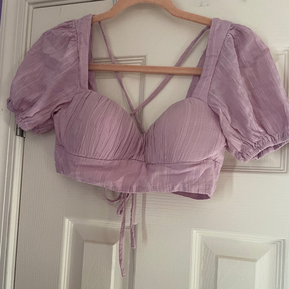 Purple crop top